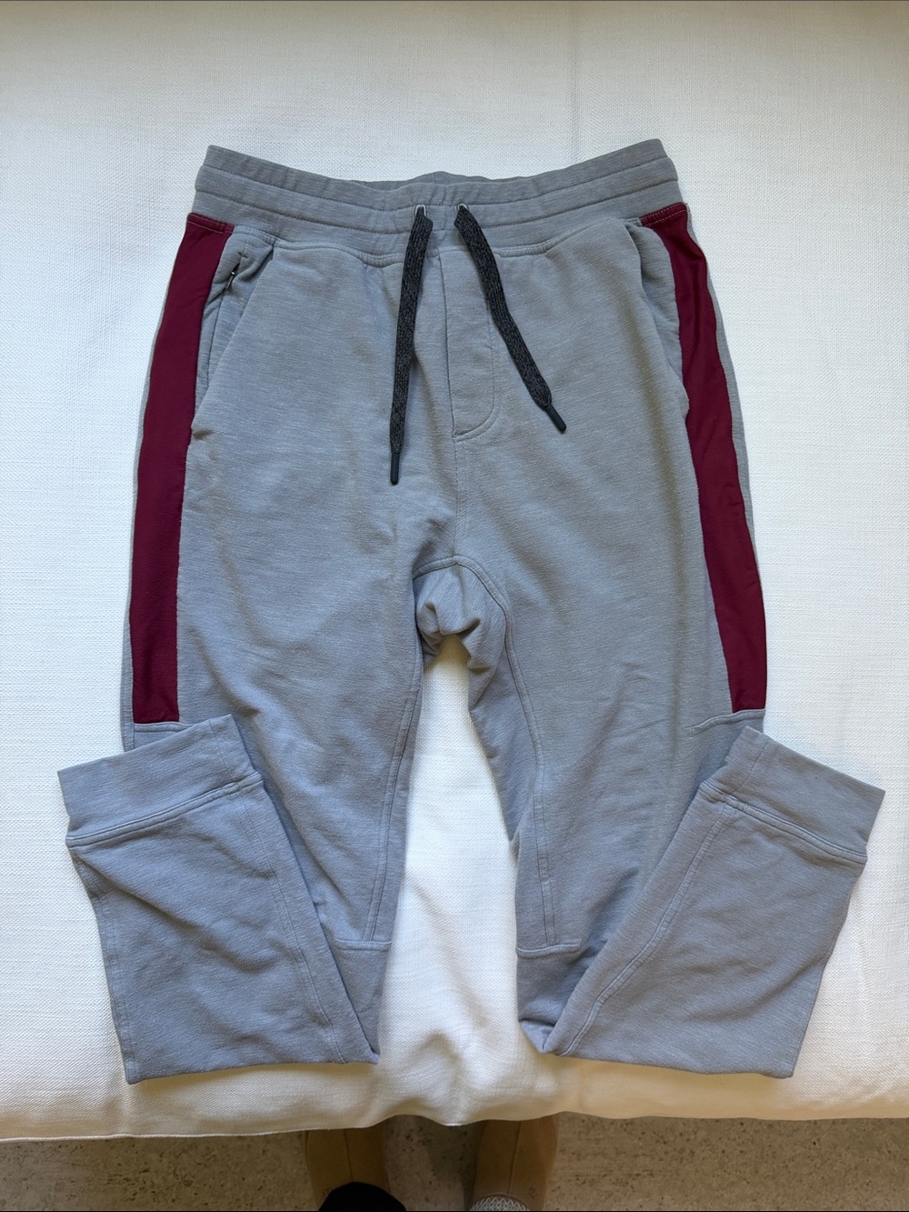 Lululemon Men's City Sweat Jogger Gray and Burgundy